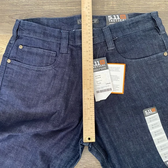 5.11 Tactical Jeans 31x36 Blue Defender Flex Slim Indigo Dressy Casual Manly